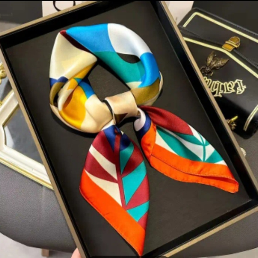 🧣 Foulard Carré Doux avec Boîte Cadeau Élégante – Accessoire Chic et Raffiné -AM ASSYREM