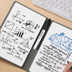 🧾 Cahier effaçable réutilisable avec marqueur et chiffon - AM ASSYREM