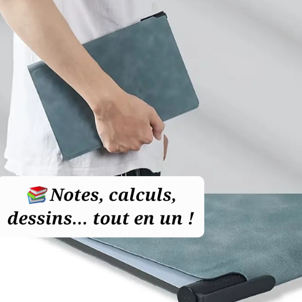 🧾 Cahier effaçable réutilisable avec marqueur et chiffon - AM ASSYREM
