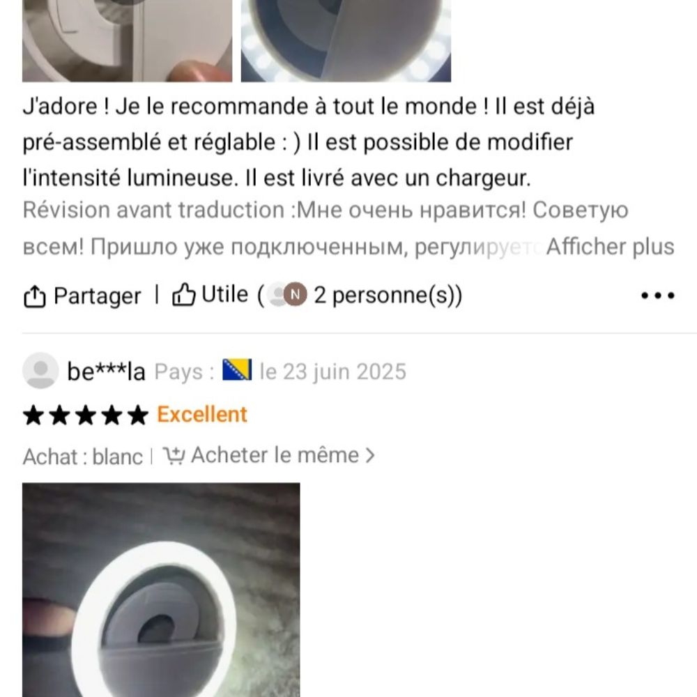 Mini Ring Light Rechargeable – dans sa jolie boîte cadeau - AM ASSYREM