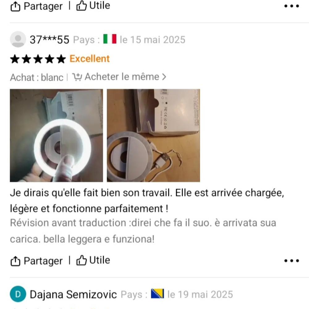 Mini Ring Light Rechargeable – dans sa jolie boîte cadeau - AM ASSYREM