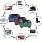 Pack Connecté : Mini Clavier, Souris Ergonomique et Mini Télécommande Multifonction et 2 Stylets Tactiles