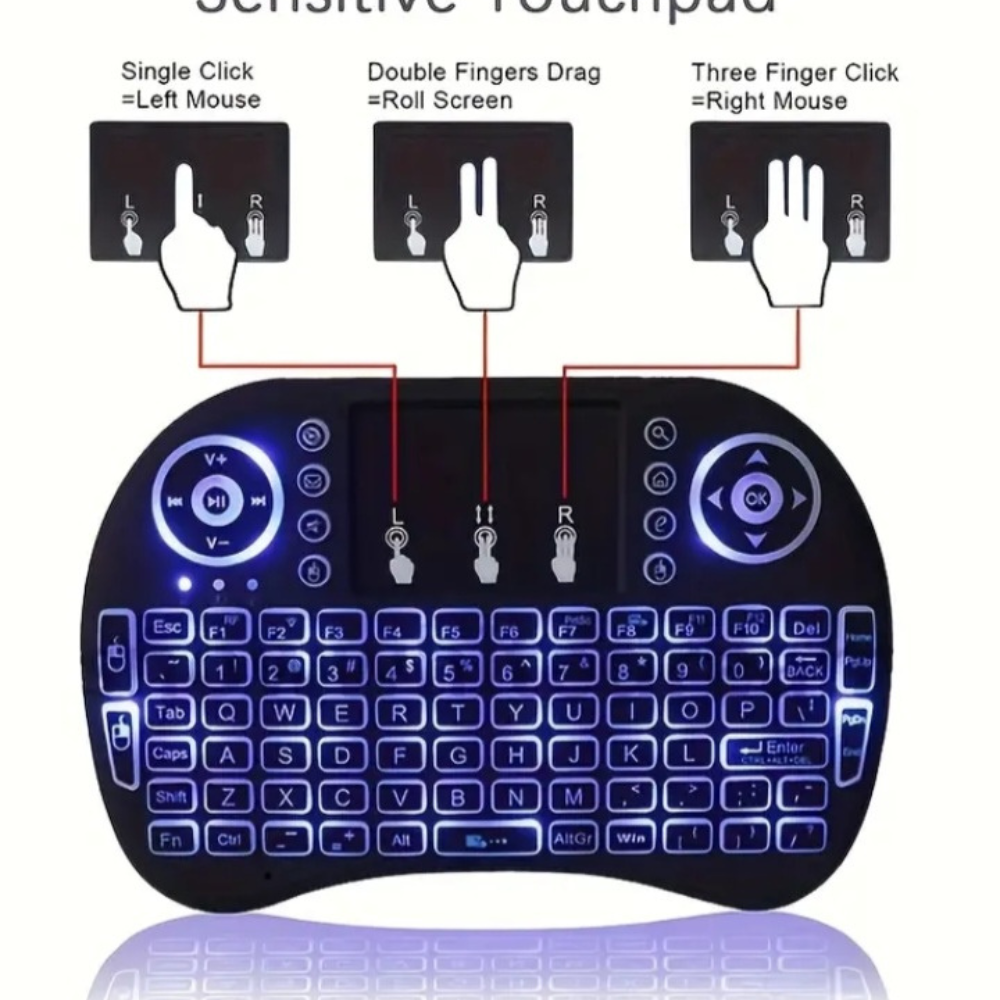 Pack Connecté : Mini Clavier, Souris Ergonomique et Mini Télécommande Multifonction et 2 Stylets Tactiles