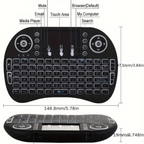 Pack Connecté : Mini Clavier, Souris Ergonomique et Mini Télécommande Multifonction et 2 Stylets Tactiles