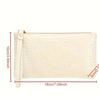 🖤 Pochette élégante effet croco – Noir -AM ASSYREM