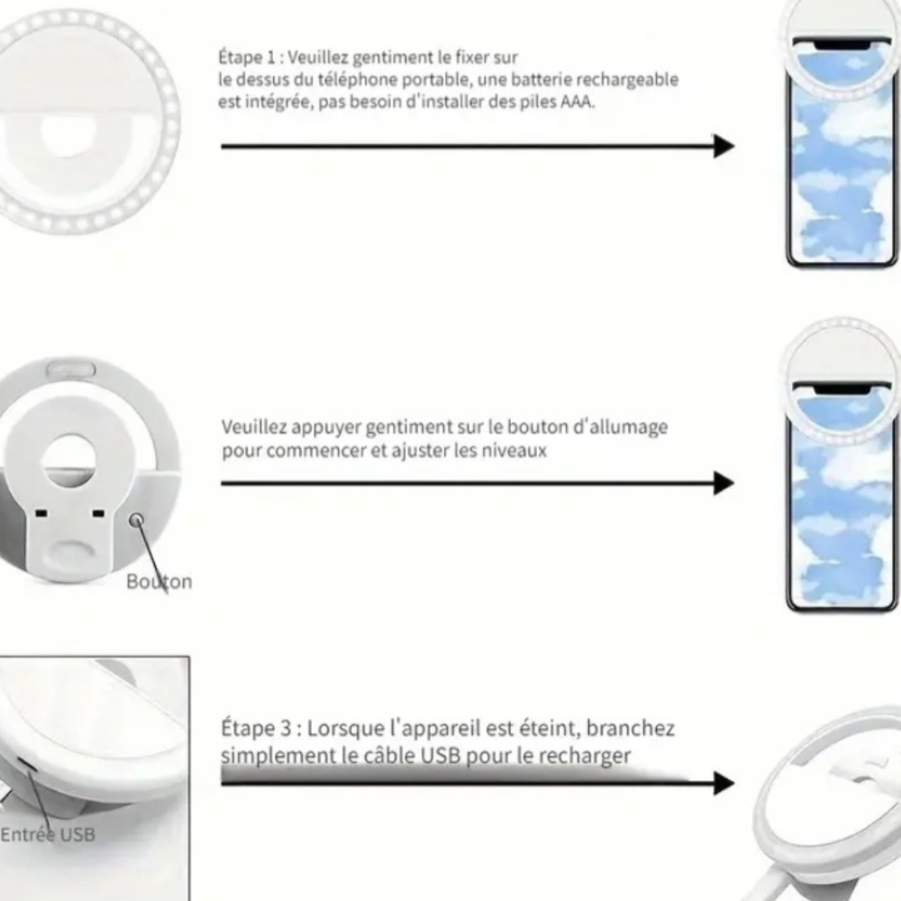 Mini Ring Light Rechargeable – dans sa jolie boîte cadeau - AM ASSYREM