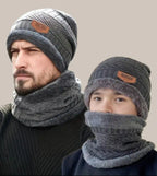 🧣❄️ Ensemble Bonnet & Cache-cou Ultra-Doux – Polaire Confort Premium (Gris) – Version Adulte & Enfant ❄️🧣