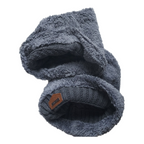🧣❄️ Ensemble Bonnet & Cache-cou Ultra-Doux – Polaire Confort Premium (Gris) – Version Adulte & Enfant ❄️🧣