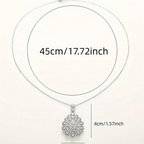 💎 Collier Fleur d’Éclat avec Coffret en Velours Rose – Élégance et Luxe Intemporel - AM ASSYREM