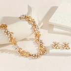 Ensemble Collier + Boucles d’Oreilles Bohème Vintage – Coffret Velours - AM ASSYREM