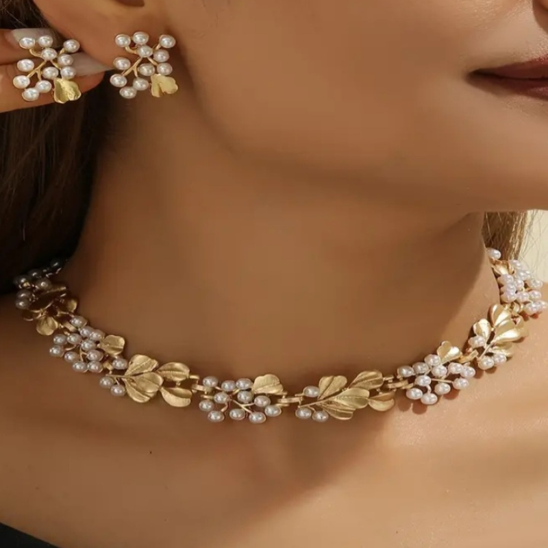 Ensemble Collier + Boucles d’Oreilles Bohème Vintage – Coffret Velours - AM ASSYREM