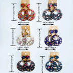 🌸 Boucles d’oreilles en bois motif fleurs avec écrin élégant - AM ASSYREM